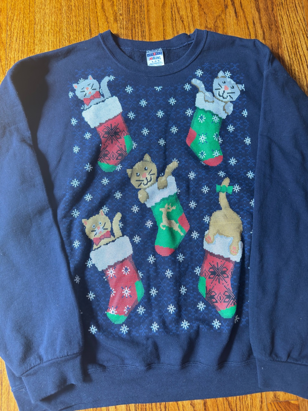 Jerzees Cat Holiday Sweatshirt